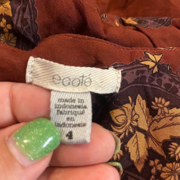 Ecote deep v neck long sleeve short romper size 4 - Picture 8 of 8